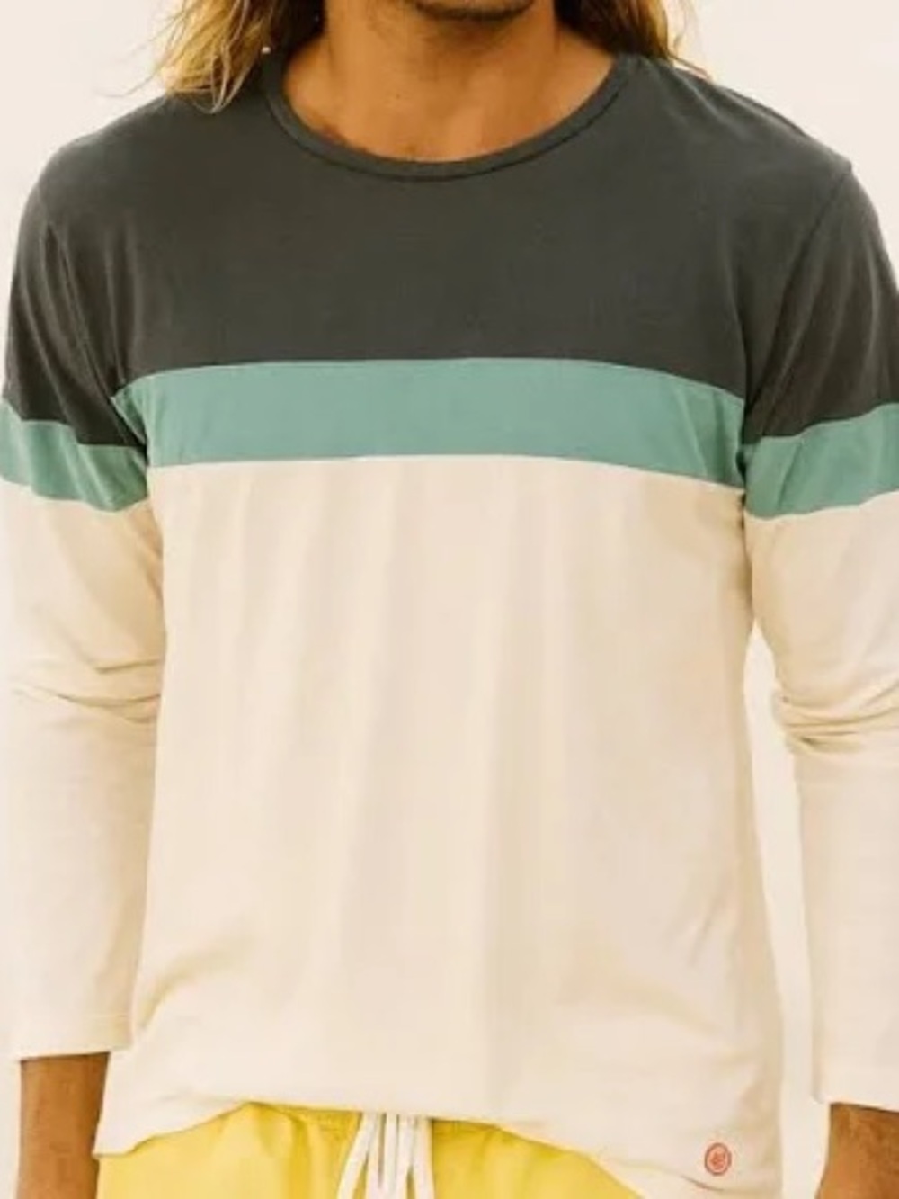 Marine Layer Colorblock Long Sleeve Tee Shirt Sz Large